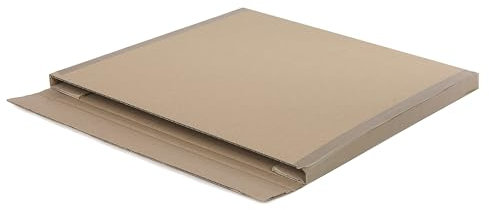 WePack 50 Stück Maxibriefkartons 325x320x12 mm Innenmaß Maxibrief Versand Post Faltschachtel 1-Wellig 400g Braun Postkarton Versandschachtel Paket Päckchen Versandkarton warensendung