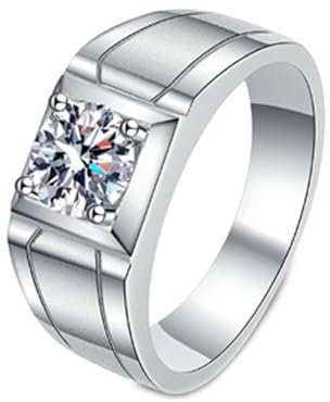 BCughia Ring Weissgold Damen 750, 18 Karat Ring mit Rund Form Labor Diamant 0.5ct Verlobungsringe für Damen Größe 52 (16.6)