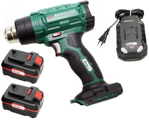 Pistola ad aria calda a batteria da 20 V PHLGA 20-Li C2 in bundle Parkside con 3 ugelli (batteria da 2 x 4 Ah