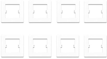 8PCS Light Switch Surround, Light Switch Cover Plates, Socket Surround, Flame-Retardant PC Light Switch Surround White - Wall Protector Cover Plates for Home, Office(White)