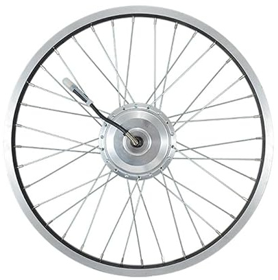 cyclingcolors 1x Fahrrad Vorderrad Felge Komplette Rand Radius Nabe für Elektrofahrrad VAE Größe 20 Mit bürstenlosem 24V Motor Aluminium Spezifischer Achsabstand für Falträder