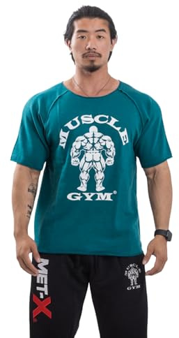 MUSCLE GYM Men's Bodybuilding Rag Top - Cotton Terry Gym Training Shirt, Lightweight, Loose Fit Workout Top for Weight Lifting, Fitness & Cardio