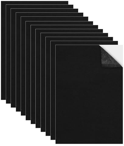 12 Piezas Goma EVA Adhesiva Espuma,210 x 300 x 1 mm Gomaespuma, Almohadillas de Espuma Autoadhesivas Negra, para muebles, joyeros, manualidades