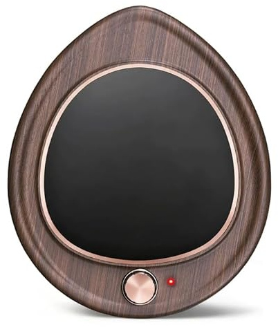 MQUPIN Coffee Mug Warmer, Cup Warmer for Desk 2 Temp Settings Temperature Control Electric Beverage Tea Milk Candle Warmer Office Bedroom (Wood Grain)