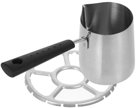 ABOOFAN Pot à Beurre Acier Inoxydable Petite Casserole à Fondre Accessoire De Cuisine Poêle à Œufs Casserole à Verser Huile