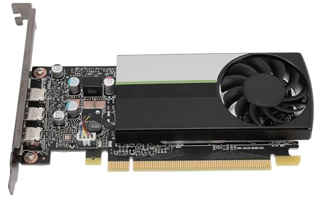 Sxhlseller Placa Eficiente T400 T400 GDDR 6 GB de Placa de Enfriamiento, Ancho de Banda de 64 Bits, Ideal para Plataforma SVS, Procesamiento de Color Profundo, Incluye el Cable de Video de Displayport