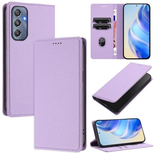 Cover per Samsung Galaxy M34 5G, Custodia Portafoglio in Pelle Cover Folio a Libro con Slot per Porta Carte Supporto Magnetica Flip Case - [Viola]