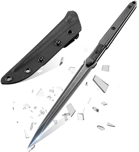 Freelander Outdoor Messer Feststehende Klinge mit Kydex Scheide | Survival Messer aus 440C Stahl, Full Tang Bushcraft Messer für Camping, Geschenk für Männer