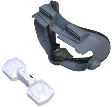 Cooling Fan Mask with Dual Silent 7000 RPM Fans for Enhanced Comfort and Reduced Lens Fog, Adjustable Fit Compatible with Meta 3/3S, Black