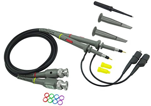 D DOLITY 2pcs P6100 BNC Oscilloscope Probe kit 100MHz 1X 10X High Precision Scope Analyzer Alligator Clip Probes Test Leads