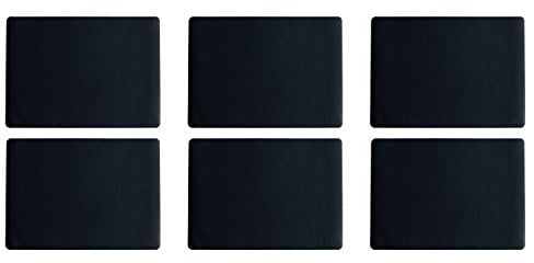 ASA Selection 7805420 Lederoptik Tischset, 46 x 33 cm, Polychlorid, schwarz (6 Stück)