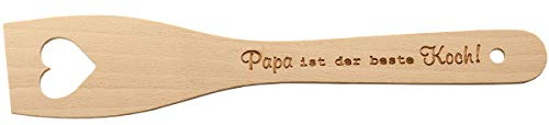 Spruchreif · Pfannenwender aus Holz mit Herz · Pfannenwender mit Gravur Papa ist der beste Koch · Geschenke für Papa · Geschenke für Männer · Geburtstag · Weihnachten