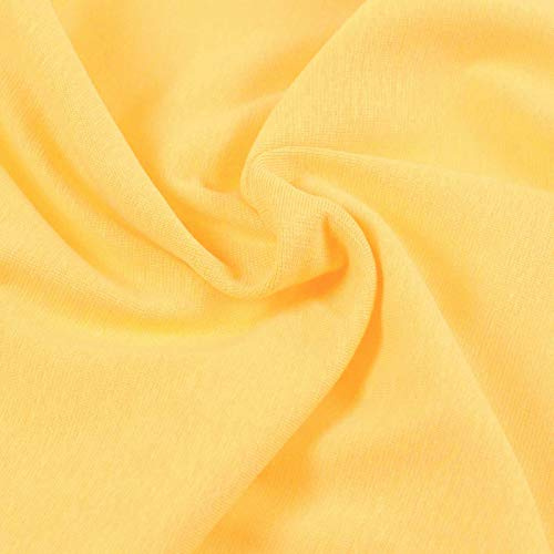 Bündchenstoff Schlauchware 35(70) cm breit Meterware ab 25cm Jersey Oeko-Tex, Farbe:gelb