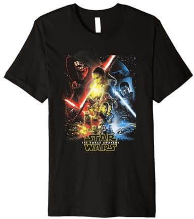 Star Wars The Force Awakens Group Collage Poster Premium T-Shirt