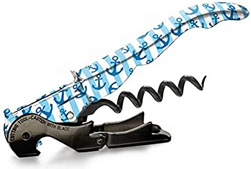 PULLTAP'S GENUINE Ancora 900 - Tire-bouchon de serveur professionnel avec design naval, fabriqué en Espagne, avec double levier articulé, couteau coupe-capsule type cutter et décapsuleur