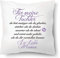 Farbwuselei Kissen mit Spruch Für Meine Tochter in Liebe Mama Flieder Kissenhülle Inlay Kissenbezug Geschenk