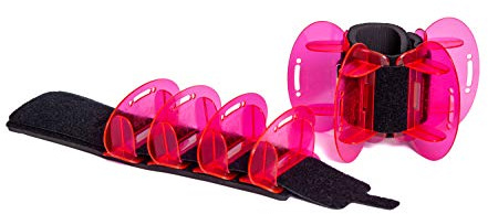 Aqualogix Hybrid-Schwimmflossen-Set mit mittlerem Widerstand, Rosa, Wassermanschetten, Kurzanleitung (evtl. Nicht in Deutscher Sprache), Bein-Wassergewichte, Kraft-, HIIT- und Schwimmtraining, 1 Paar