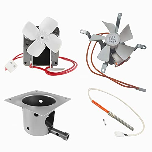Schneckenmotor, Grill-Induktionsventilator, Feuerbrenntopf und Hot Rod Ignitor Kit Ersatz für Pit Boss und Traeger Holzpelletgrill mit Schrauben und Sicherung