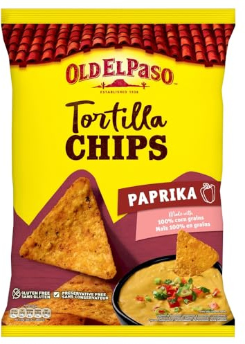 Old El Paso Chips de tortilla con pimentón, 185 g
