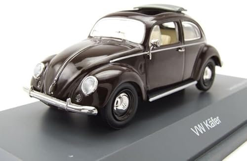 Schuco VW Käfer Brezelkäfer Bordeaux rot Modellauto 1:43