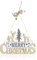 JaneYi Plaque en Bois à Suspendre Plaque de Porte Merry Christmas Ornement d'Arbre de Noël Décorations de Noël en Bois avec Éléments de Wapiti et d'Arbre de Noël Suspension pour Porte Mur Fenêtre