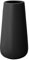 Vase Schwarz 20 cm Hoch, Blumenvasen Modern aus Keramik für Tischdeko Innenbereich, Deko Vasen für Pampasgras