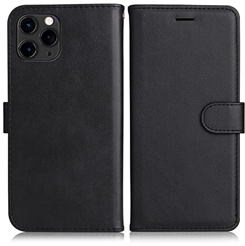 DENDICO Cover per iPhone 11 PRO, Premium Portafoglio PU Custodia in PU Pelle, Flip Libro TPU Bumper Caso per iPhone 11 PRO, Nero