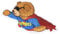 MYMERCERIE Aufnäher Star Superman Bär, 3,5 cm x 6 cm
