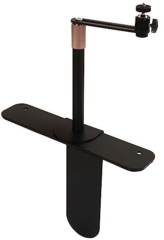 Fockety Projector Stand - Bedside Sofa Mount With 360 Degree Rotation for Bed Headboard, Saves Space Metal Wall Mount Desktop, No Drilling Installation (Black)