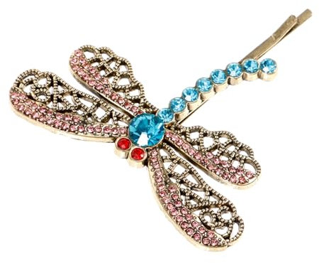 ABOOFAN Épingle à Cheveux Pince à Cheveux Barrettes à Cheveux Épingle à Cheveux Libellule Accessoire De Cheveux En Strass Barrette Libellule Fille Broche Métal Alliage