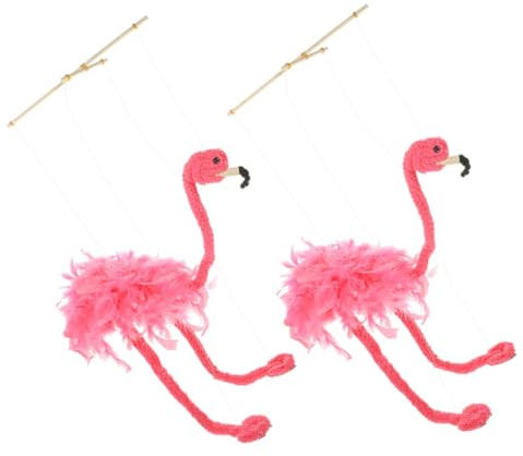 Toyvian 2stücke Flamingo Marionettenpuppen Lustige Tierfiguren Plüsch Für Puppenspiele Kreative Aufführungen Und Dekoration Interaktive Für