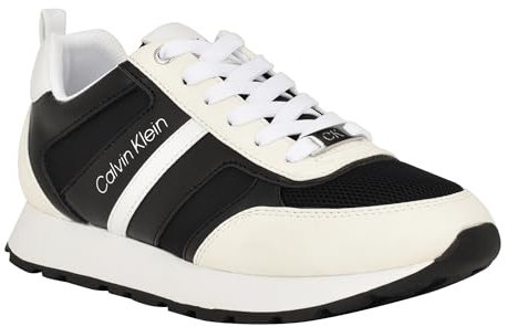 Calvin Klein Carlla Damen-Sneaker, Weiß/Schwarz Multi 145, 40 EU