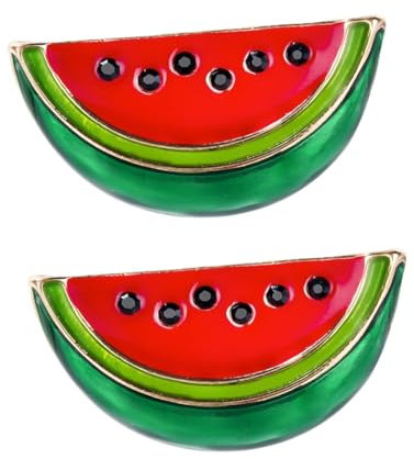 PACKOVE 2pièces Broche à Forme De Pastèque De Mode Chic Pour Accessoire Décoratif Pour Vêtements Et Sacs Parfait Pour Toutes Occasions