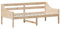 vidaXL Tagesbett, Bett mit Sperrholzlatten, Bettgestell mit Schutzgitter, Bettrahmen Holzbett Gästebett, 75x190cm Massivholz Kiefer