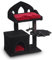 Gothic Cat Tree, 28 Inch Scary With Royal Throne Bed, Spacious Kennel, Hanging Bat and Durable Sisal Scratching Post for Majestic Recreation