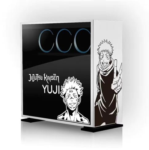 Jilijia Anime Gojo Satoru/Kugisaki Nobara/Itadori Yuji Personalized Vinyl Stickers for PC Case, Decorate Computer Host Cool Decal Waterproof Easy Removable