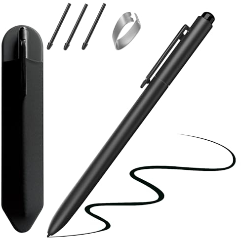 Jvkzaen EMR Stylet compatible avec Remarkable 2, stylo numérique de rechange avec gomme, 4096 niveaux de pression, support d'inclinaison, rejet de paume, porte-crayon (3 pointes de stylo)