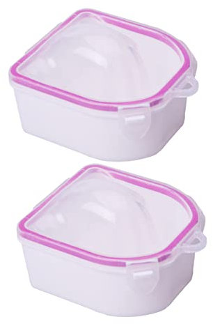 PLAFOPE 2pcs Nail Soaking Bowl Soak off Bowl for Manicure Gel Soak off Remover Nail Art Supplies