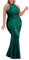 kosopse Broschen Für Kleidung Gesäß-Paillettenkleid, das große Damenkleider pendelt Kleid Kaschiert (Green, XXL)