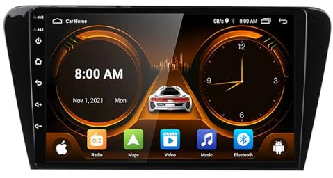 9 Pollici Android 14 Autoradio 2 Din per Skoda Octavia 3 A7 2013-2018 con Carplay Android Auto Senza Fili Bluetooth Stereo Auto Vista Posteriore in Diretta,con Comandi al volante/Mic(P4 4G+WIFI 8Core