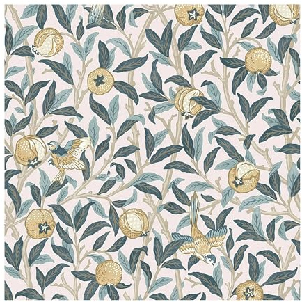 William Morris at Home Bird & Pomegranate Cloudy Blues Wallpaper | Paste the Wall | Animals | Eco-Friendly
