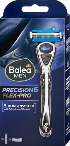Balea MEN precision5 Flex-Pro Rasierer - 5-Klingensystem mit Präzisions-Trimmer