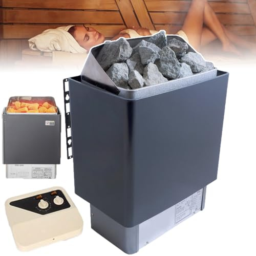 Elektrischer Saunaofen – 3 kW bis 9 kW, Timer 0–180 min, Temperatur bis zu 110 °C, Digitalanzeige, externer Controller für Zuhause, Hotel oder Spa, Dampfbad