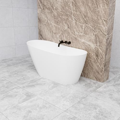 Baignoire îlot design ovale L.150 x l.72 x H.73cm Capacité Maximum de 230 Litres - Blanc - En Acrylique - AICA baignoire avec Bonde et trop plein