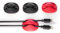 tizi Knubbi Classic: 4 Kabelführungen (2x schwarz, 2x rot) mit selbstklebenden 3M-Pads. Fixiert 2 Kabel. Cable-Holder aus Anti-Rutsch-PVC für sicheren Kabelhalt