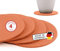 filzbrand Filz Untersetzer rund für Gläser, Filzuntersetzer 4 Stück (4er Set), Ø 10 cm in Pastell orange, 3 mm dick, Glasuntersetzer, Getränkeuntersetzer aus Designfilz 100% Wolle – Made in Germany