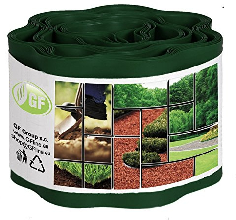 G.F. Rasenkante 9m x 10 cm dunkelgrün Beeteinfassung Beetumrandung Rasenbegrenzung Raseneinfassung Mähkante