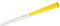 Opinel Uni Bon Appetit Celeste - Coltello da tavola con manico giallo Sandvik in acciaio INOX 12C27, manico in legno di faggio, multicolore, M