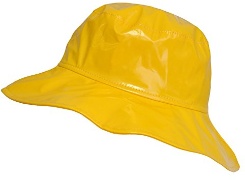 Toutacoo, Regenhut, Schlapphut, Breitkrempiger Hut, Damen, Vinyl Gelb