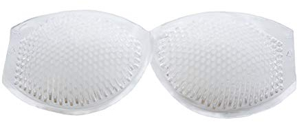 Sodacoda Inserti in Silicone Traspirante – Semi-Adesivo Univocamente Perforato Reggiseno Push Up Costumi da Bagno Bikini Chicken Inserts (1x Trasparente)